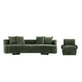 thumbnail image 1 of 2-Piece Verandah 112" XL Sofa & Accent Chair with Solid Wood Frame - Olive Green, 1 of 20