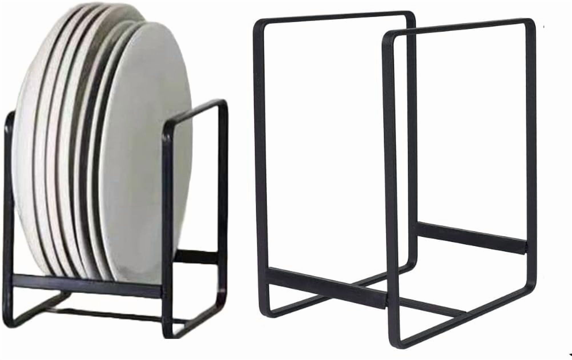 2-Piece Vertical Plate Organizer, Metal Dish Storage Rack - Walmart.com