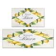 thumbnail image 1 of 2 Piece Vintage Lemon Rug Kitchen Rug Set, Decor Kitchen Rugs, Absorbent Non-Slip Washable Floor Mats, Home Indoor Runner Rugs 17"x47"+17"x30", 1 of 7