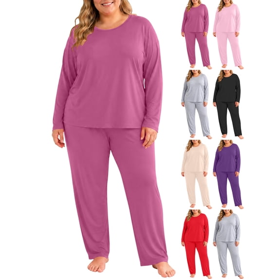 2-Piece Warm Base Layer Set for Women Classic Crew Neck Thermal Top & Pants, Essential Winter for Daily Wear