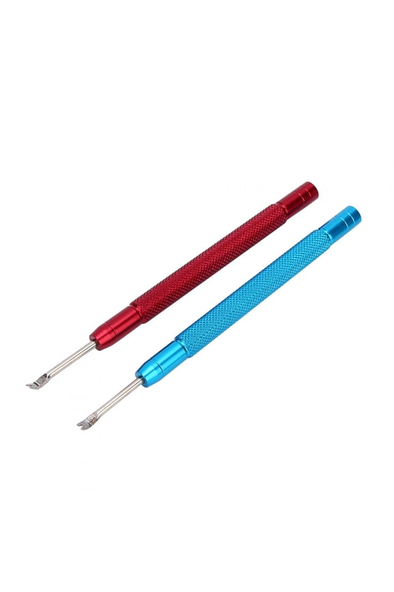 2-Piece Watch Hand Press and Remover Tool Set, Aluminum Alloy & Steel Construction, Red/Blue, 3.7 Inch