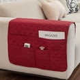 thumbnail image 1 of 2-Piece Waterproof Armrest Covers with 6 Pockets Anti-Slip Furniture Protector Armrest Storage Organizer for Cell Phone TV Remote, 1 of 8