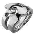 thumbnail image 1 of 2-Piece Wave Puzzle Ring - 12, 1 of 1