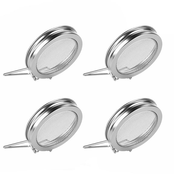 2-Piece Wide-Mouth Mason Jar Sprouting Kit Includes rust-proof stainless steel lids and drip trays; dishwasher-safe; fits wide-mouth Mason jars; suitable for growing broccoli sprouts