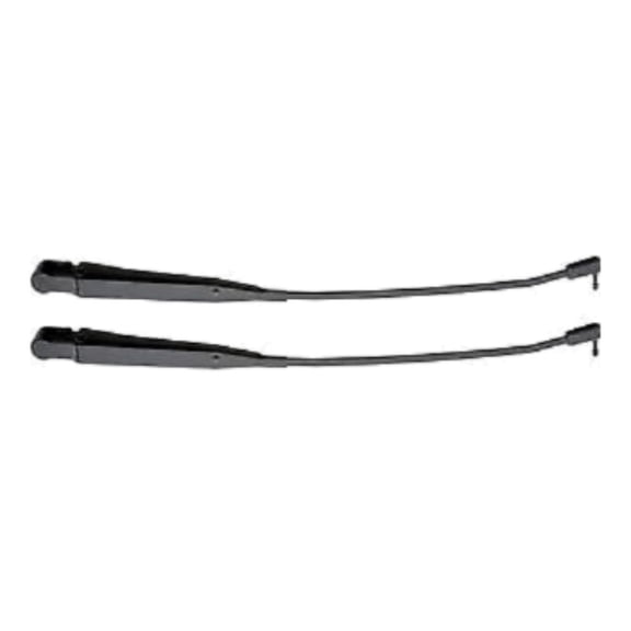 2-Piece Windshield Wiper Arm Set Assembly - Left and Right Side - Steel Black Finish