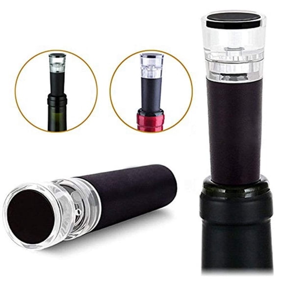 Wine Vacuum Stopper Set 2 Piece, Air Pump Bottle Preserver and Sealer Plug for Wine Bottle Freshness and Storage TIKA