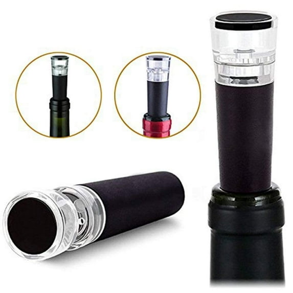2-Piece Wine Vacuum Stopper Set – Air Pump Bottle Preserver & Sealer Plug for Extended Freshness TIKA
