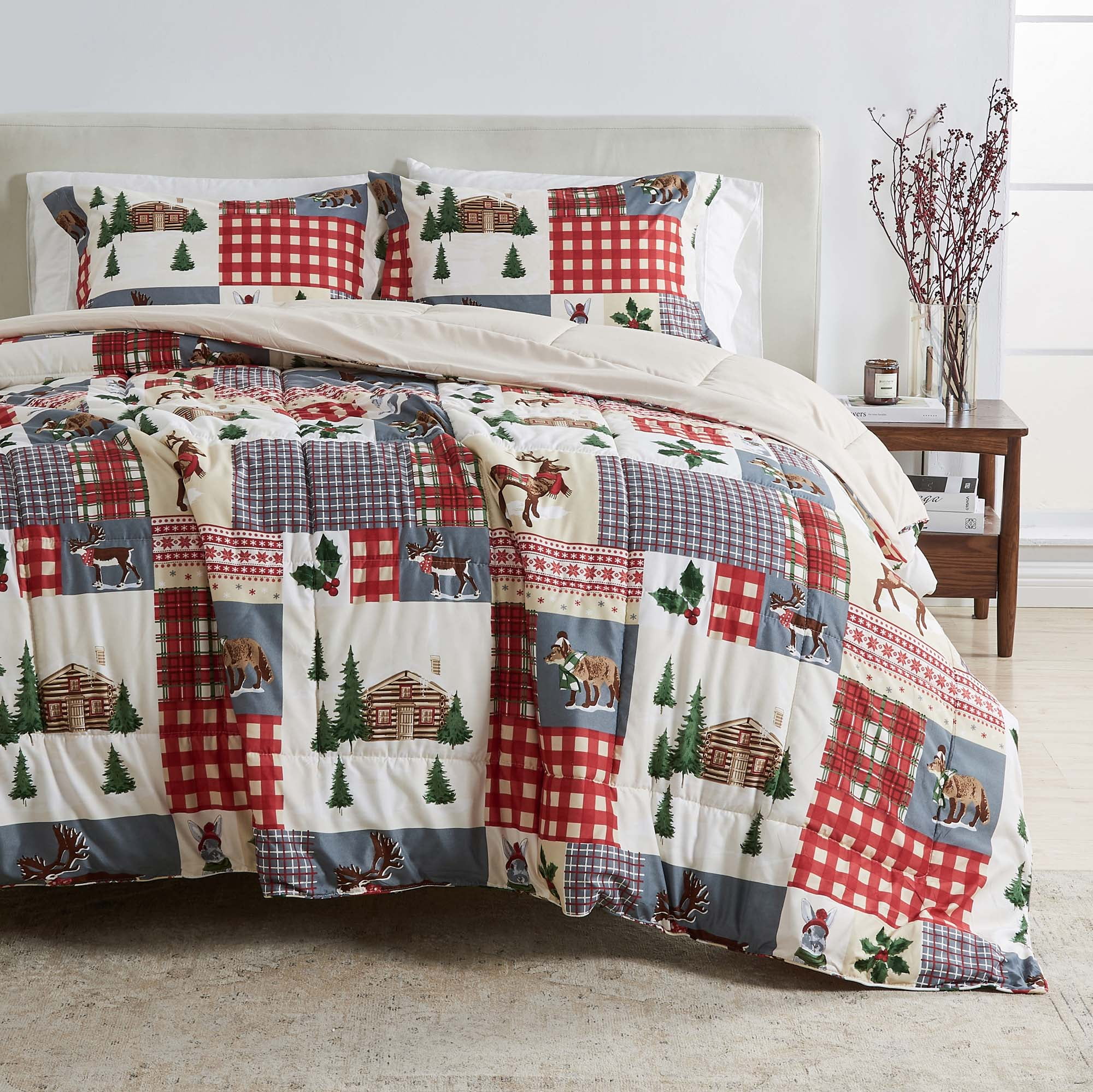 Twin Cozy Maple Reversible Down Alternative Comforter Set