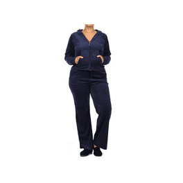 Free Shipping White Mark Women s Plus Size 2 Piece Velour Tracksuit Set Walmart