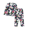 2 Piece Womens Pajama Sets Bohemian Smile Cute Rabbit Flower Soft