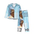 2 Piece Womens Pajama Sets Funny Cat Taking a Bath Soft Sleepwear