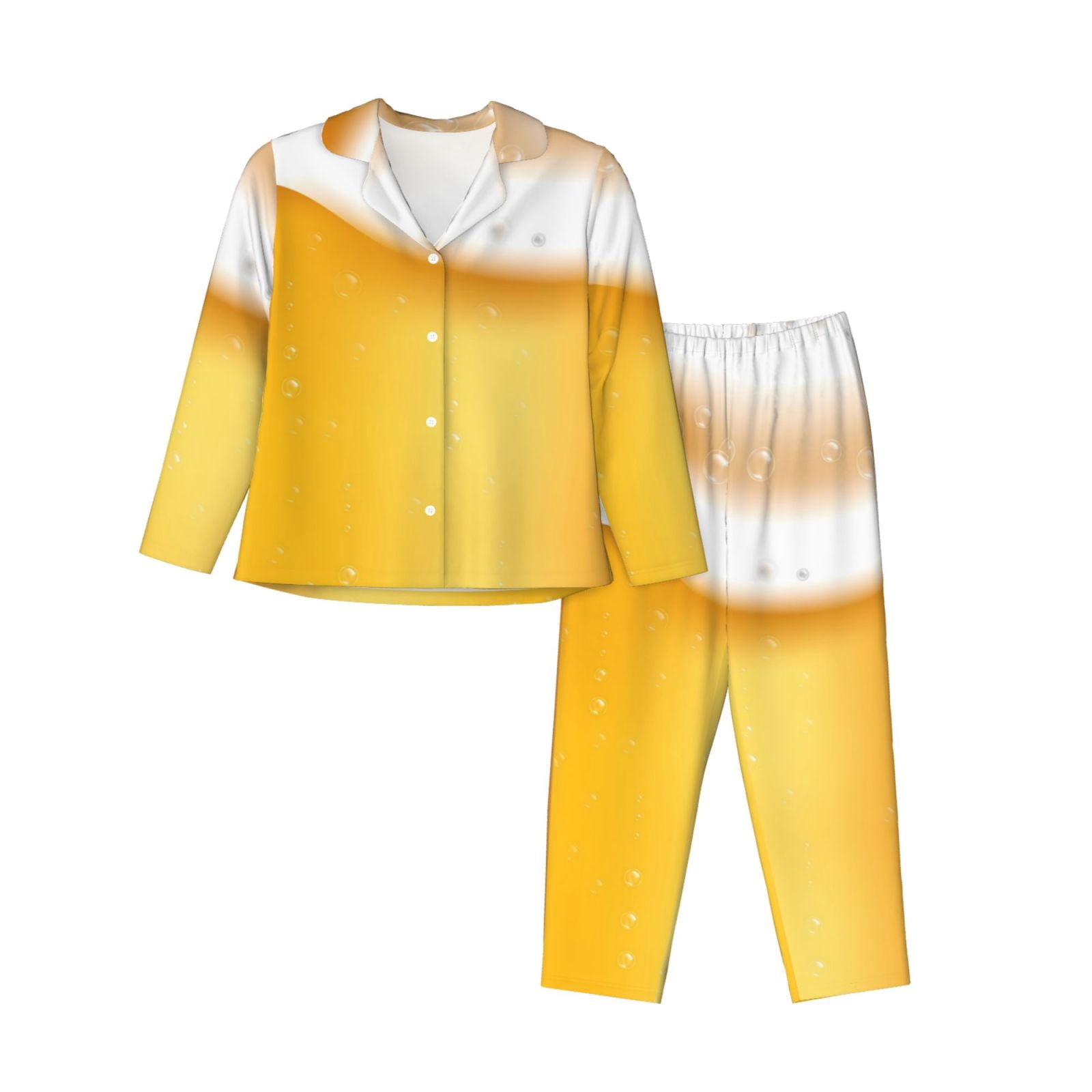 2 Piece Womens Pajama Sets - Golden Beer Soft Sleepwear Comfy Pajamas ...