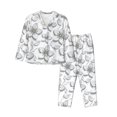2 Piece Womens Pajama Sets cool white berry blossoms Soft Sleepwear