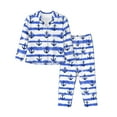 2 Piece Womens Pajama Sets vintage anchor blue stripe cool Soft