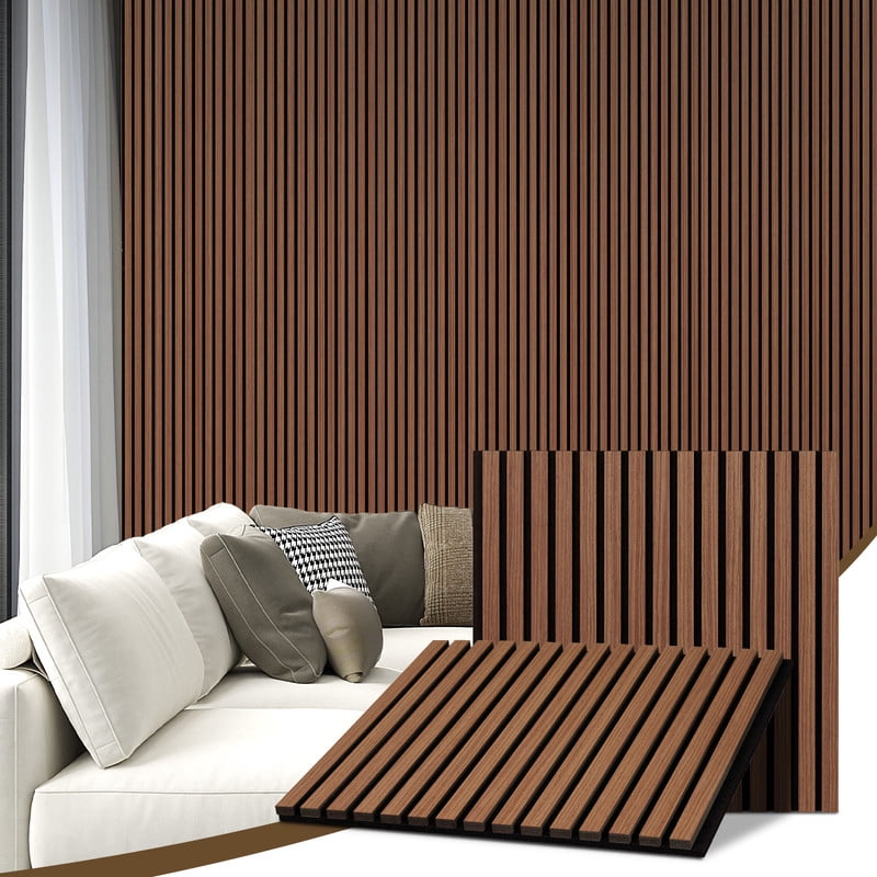 2-Piece Wood Slat Acoustic Panels for Stylish Decor and Noise Reduction ...