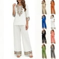 thumbnail image 1 of 2 Piece Sets for Women Summer Printed Bohemian Style Casual Home Wear Set, 1 of 8