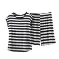 thumbnail image 1 of 2 Piece Workout Sets for Women Summer Sleeveless Round-Neck Short Casual Pullover Comfy Set, 1 of 5