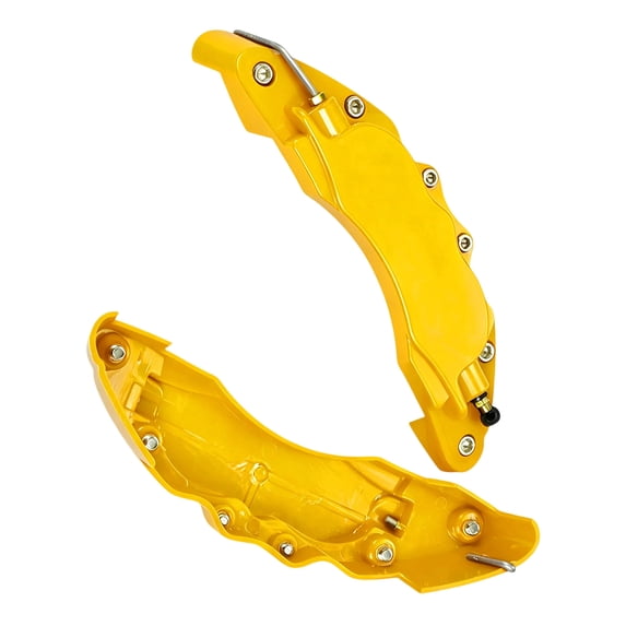 2-Piece Yellow Brake Caliper Cover Set, Small Size, for Front and Rear Car Wheel Hubs
