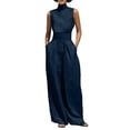 thumbnail image 1 of 2 Piece of Outfits Casual Plus Size Summer Solid Color Fashionable Casual Temperament Elegant Short Top Long Pants Set Two-piece Set, 1 of 8