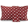 thumbnail image 1 of 2 Piece set -Bloomingdale Pattern Pillowcase 1500 Series Super Soft, Easy Slip-On and Wrinkle Resistant Queen Pillowcase, Burgundy, 1 of 2