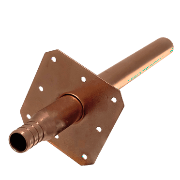 2 Pieces 1/2" x 8" Stub Out Straight with Flange
