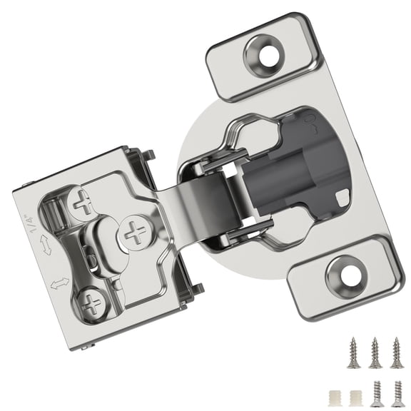 2 Pieces 1/4" Small Overlay Concealed Face Frame Hinges, 105° Open Angle 4 Level