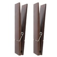thumbnail image 1 of 2 Pieces 12 Inch Jumbo Wooden Clothespin Towel Holder Large Wood Clothespins for Bathroom Wall Farmhouse Towel Hooks Removable Wall Hooks for Hanging Towels, 1 of 7