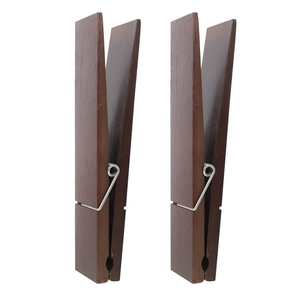 2 Pieces 12 Inch Jumbo Wooden Clothespin Towel Holder Large Wood Clothespins for Bathroom Wall Farmhouse Towel Hooks Removable Wall Hooks for Hanging Towels