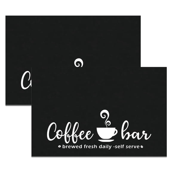 2 Pieces 15" x 19" Rubber Backed Dish Drying Mat for Counter, Absorbent & Hide Stain Coffee Bar Mat, Non Slip Under Coffee Maker Pad for Countertop Espresso Machine Station Accessories