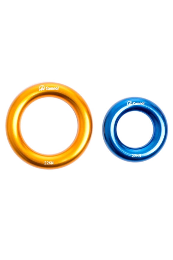 2 Pieces 22KN Rock Climbing Rescue Rappel Ring Bail-Out Connector O Ring L+S