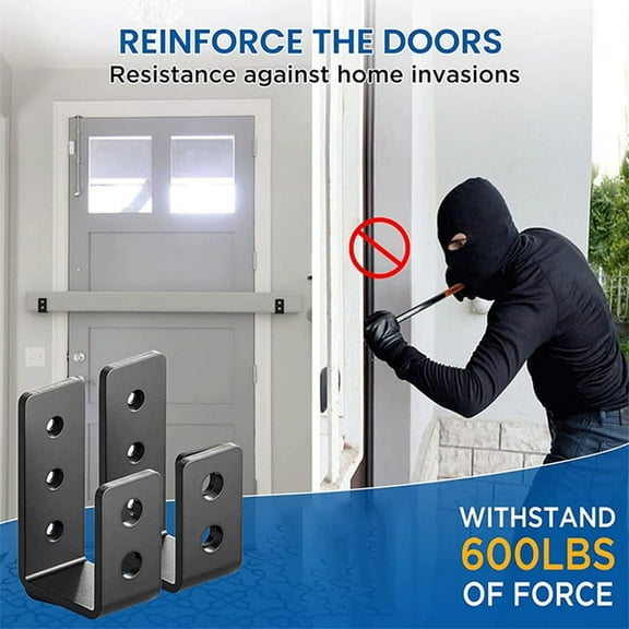 2 Pieces 2Inch X 4Inch Door Barrier Clips Heavy Duty Open Rod Bracket U Shape Bracket for Barn Shed Garage Gate