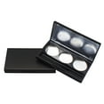 thumbnail image 1 of 2 Pieces 3 Grid Empty Eyeshadow Box, Makeup Container Case Round Aluminum Pans Cosmetics Eye Shadow sub Boxes Women Girls, 1 of 10