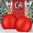 thumbnail image 1 of 2 Pieces 32 Inch Giant PVC Inflatable Christmas Decorated Ball Ornaments Outdoor Large Xmas Blow Ball Decorations for Outside Holiday Yard Lawn Porch Decor (Red, Solid), 1 of 12