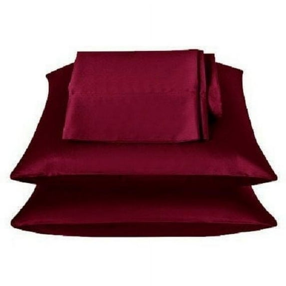 2 Pieces 350TC Solid Color Soft & Smooth Silky Satin Pillow Cases/Protector/Cover