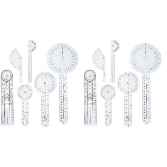 Hytrove Angle Protractor Plastic for Educational Use in School 12Pcs 12.58X5.11In