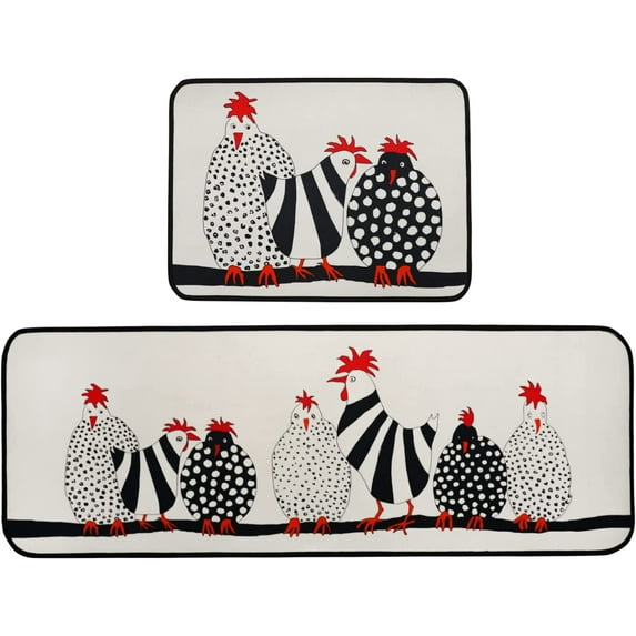 2 Pieces 3D Wine Decor Themed Kitchen Mats and Rug Set Kitchen Mat - Water Absorb Microfiber Kitchen Rug Wine Decorations for Kitchen 17"x47"+17" x23" Wine Glass Rugs