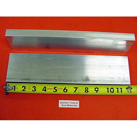 2 Pieces 5/8" X 4" Aluminum 6061 Flat BAR 12" Long Solid T6511 New Mill Stock