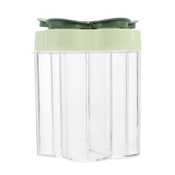 2 Pieces 5 in 1 Seasoning Bottle Spices Clear Jar Container Lights Outdoor Hiking Pp Travel