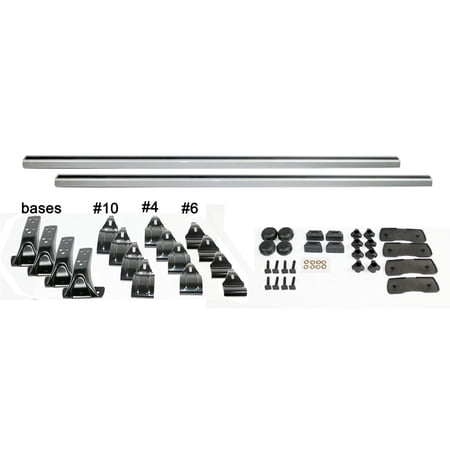 2 Pieces 50" Universal Aluminum Roof Racks