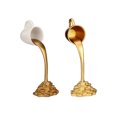thumbnail image 1 of 2 Pieces 6.48 in Floating Coffee Cup Sculpture, Resin Coffee Mug Decorations for Cafe or Kitchen(White&Gold), 1 of 5