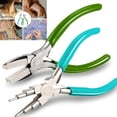 thumbnail image 1 of 2 Pieces 6 in 1 Jewelry Pliers Jewelry Making Tool Bail Making Pliers wire bending pliers Wire Bending for Beading Looping Shaping Wire DIY Crafts, 1 of 7