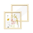 thumbnail image 1 of 2 Pieces 7.8" x 7.8" Wooden Dried Pressed Flower Frames, Clear Double Acrylic Photo Picture Frames, Floating Pressed Flower Shadow Box Display for Plant Specimen Tabletop & Wall Decor, 1 of 7