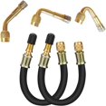 thumbnail image 1 of 2 Pieces 8.25 Inch Flexible Tire Valve Extension Adaptor and 3 Pieces 45 90 135 Degree Tyre Valve Extension Adaptor for Universal RV Cars Truck Motorcycle Bike Scooter, 1 of 6
