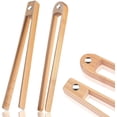 thumbnail image 1 of 2 Pieces 8.7 Inch Wooden Toaster Tongs With Magnet Magnetic Bamboo Toaster Tongs Wood Toast Tongs Natural Bamboo Kitchen Utensil Accessories for Cooking Bagel Cake Muffin Bread, 1 of 7