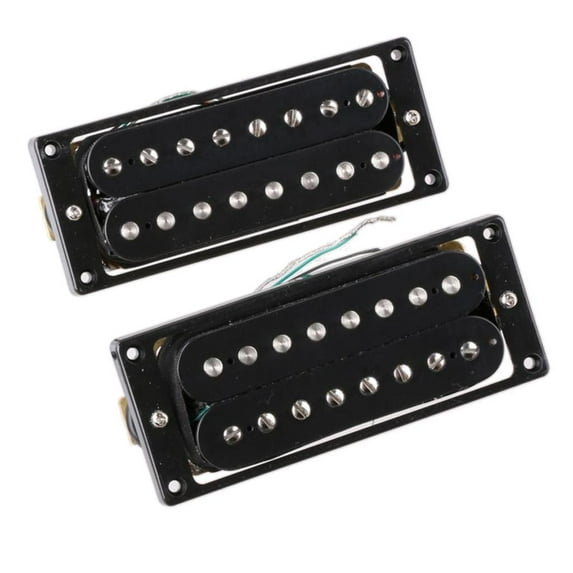 2 Pieces 8 String Electric Guitar Pickup Neck Bridge Pickup Set, Black