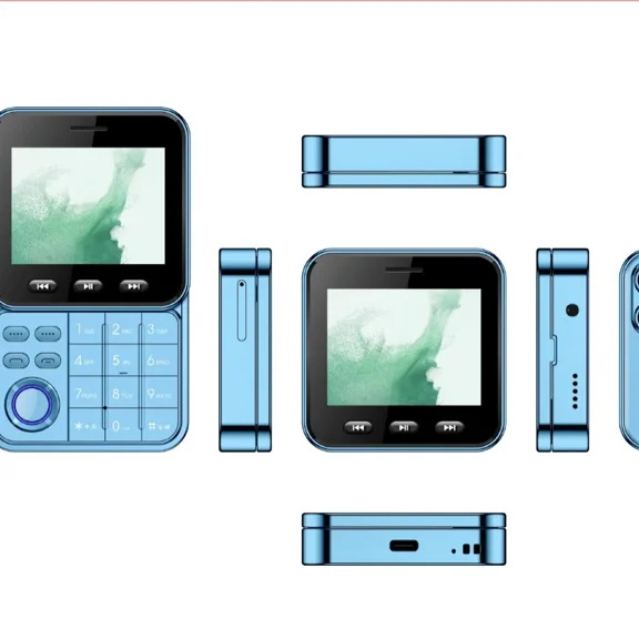 2 Pieces, 90° Rotating Side Slider Phone, 2g GSM FM Radio Flashlight MP3 MP4 Dual Sim Card 2.4 "mini Rotatable Phone