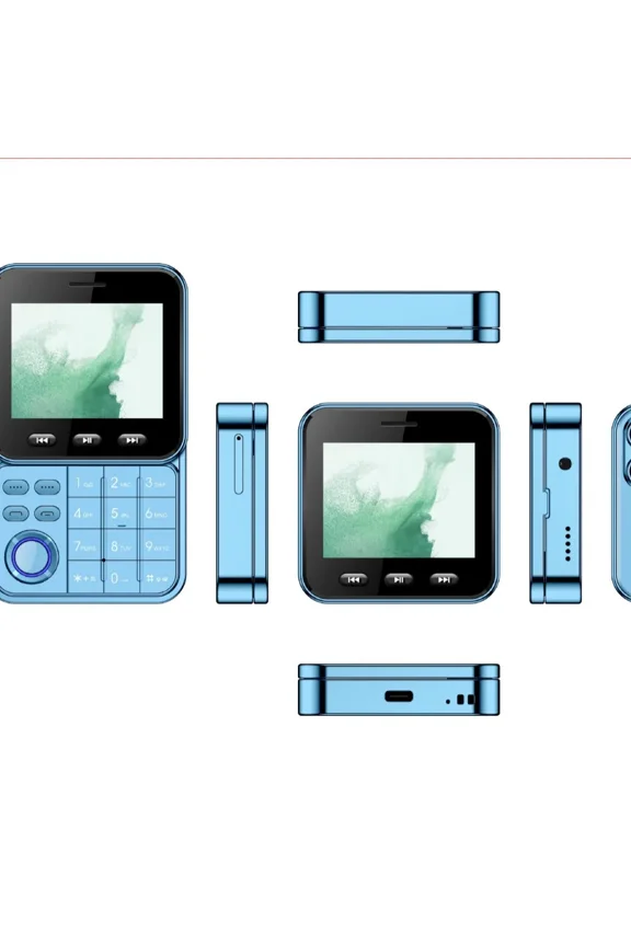 2 Pieces, 90° Rotating Side Slider Phone, 2g GSM FM Radio Flashlight MP3 MP4 Dual Sim Card 2.4 "mini Rotatable Phone