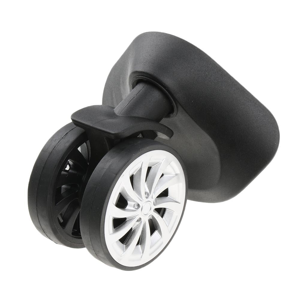 2 Pieces A57 Suitcase Luggage Wheels Replacement Swivel Mute Casters for Trolley Black - Easy Installation