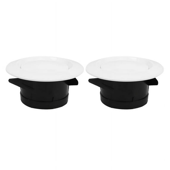 2 Pieces ABS Adjustable Round Soffit Exhaust Vent White Inline Duct Fan Outlet Vent 4 Inch