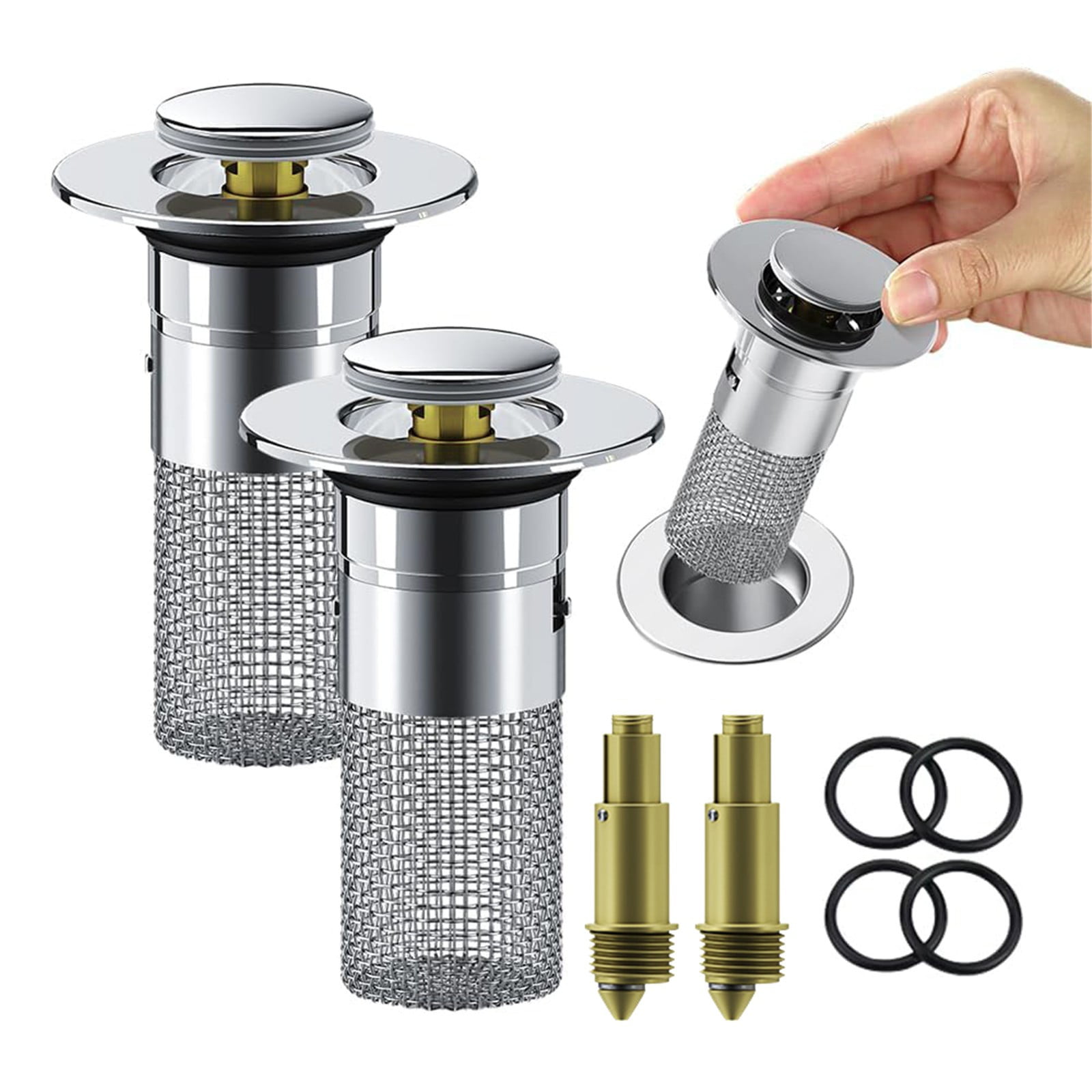 2 Pieces Of Abs Electroplated Main Body + Plastic Anti-Odor Core Floor ...